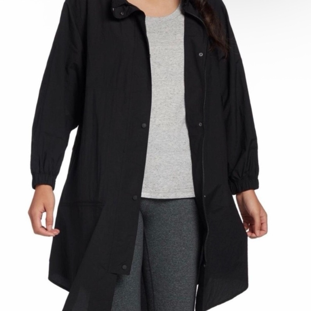 CALIA by Carrie Underwood Black Trench Wind Breaker Jacket